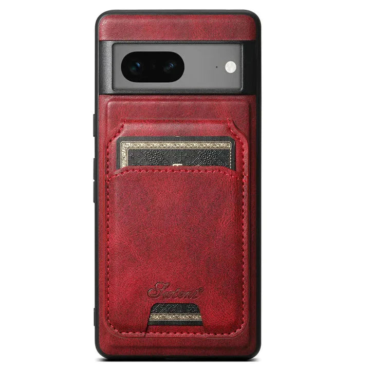 Funda de cuero magnética con billetera para la serie Google Pixel