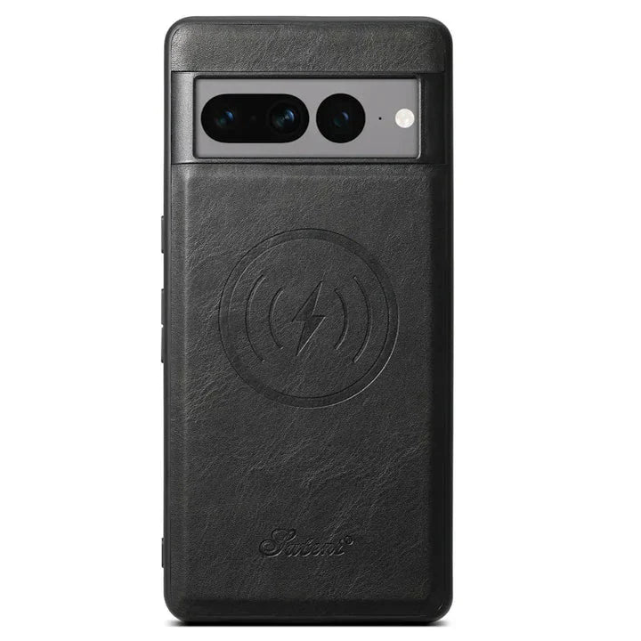 Funda de cuero magnética con billetera para la serie Google Pixel