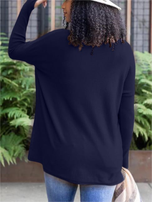 šNew for autumnāØLONG SLEEVE THUMBHOLE SWEATER POCKET TUNIC
