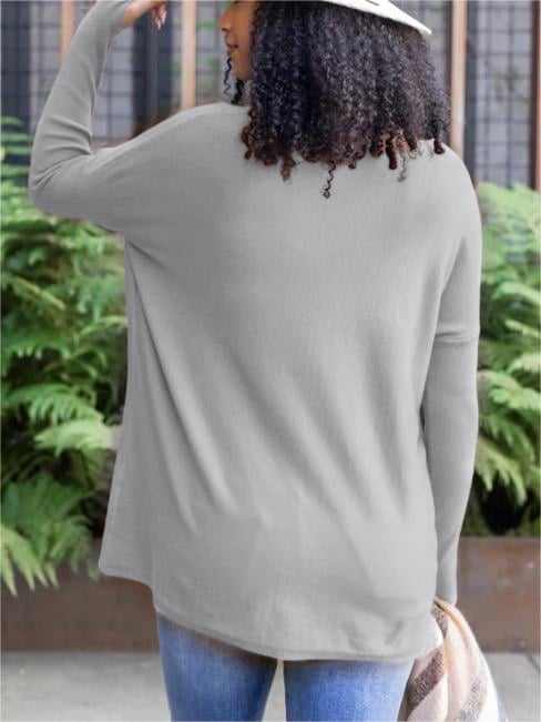 šNew for autumnāØLONG SLEEVE THUMBHOLE SWEATER POCKET TUNIC