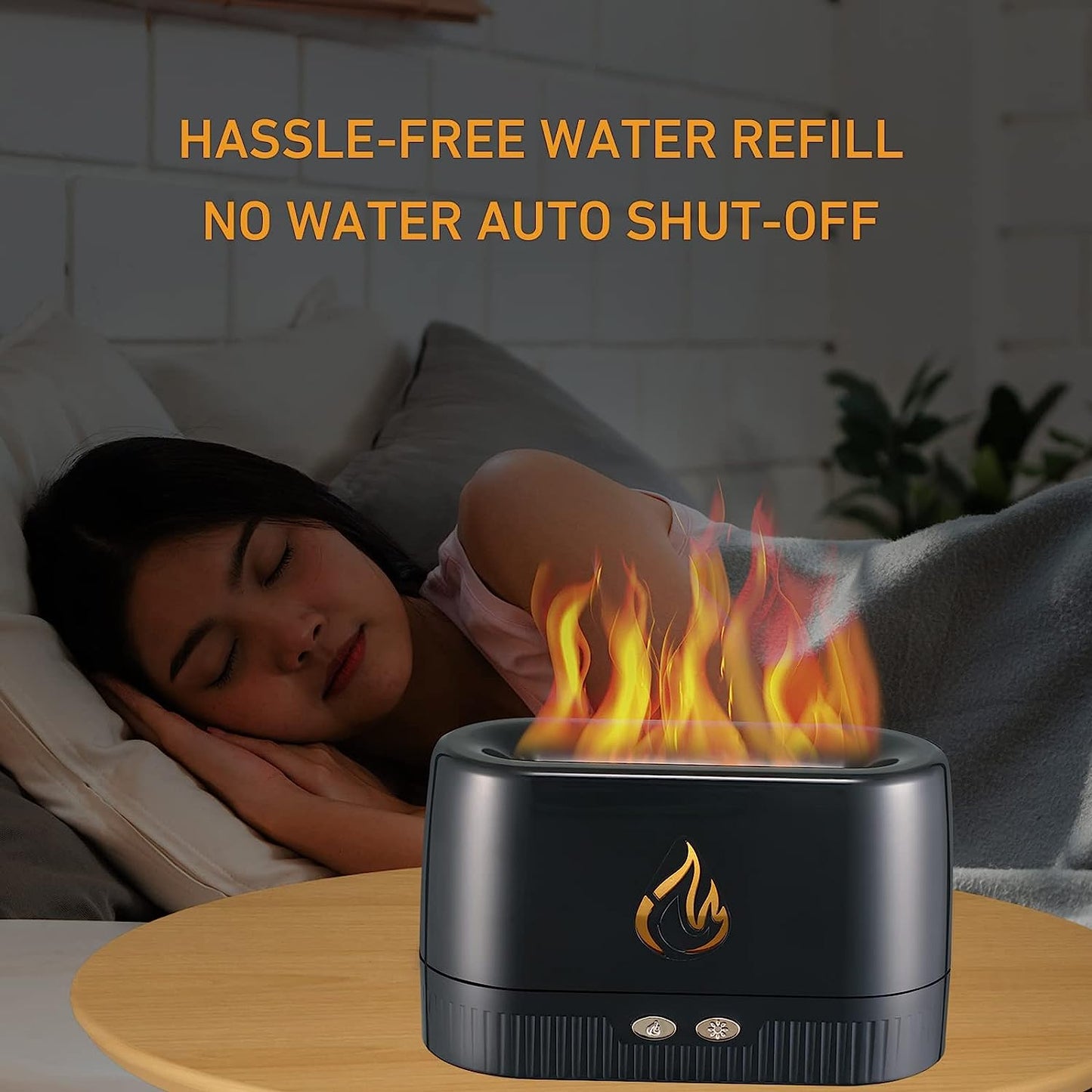 ❄️Relieves winter dryness☃️Aromatherapy Diffuser with Flame Light