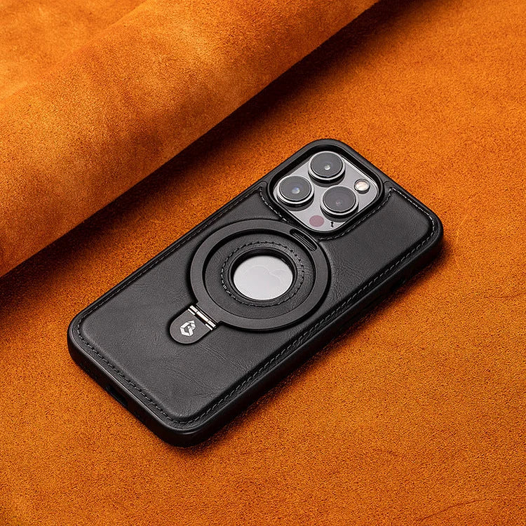 Full Faux Leather Shockproof Magnetic Case for iPhone