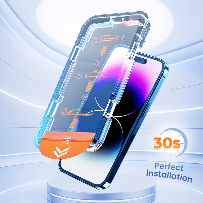 š„50% di scontoš„Pellicola protettiva in vetro temperato 4K HD/anti-peeping con installazione automatica per l'eliminazione della polvere per iPhone