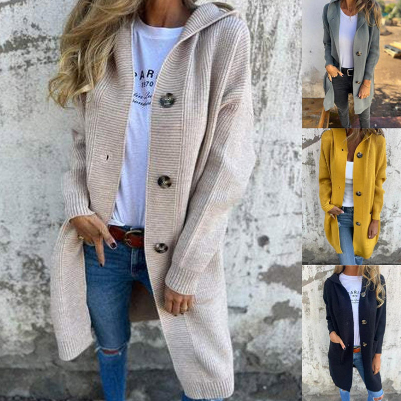 🖤Early Black Friday Sale:50% OFF🎉Button-down cardigan with hood for women