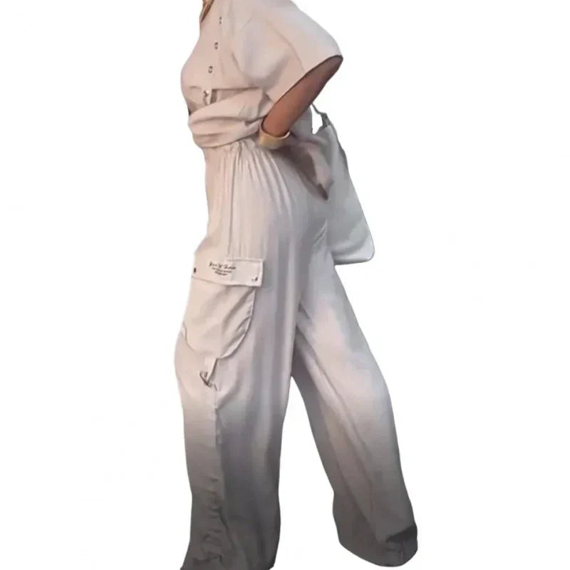 🎉Black Friday Series - Early Bird Price💖Women's Round Neck T-Shirt and Trousers Two-Piece Suit
