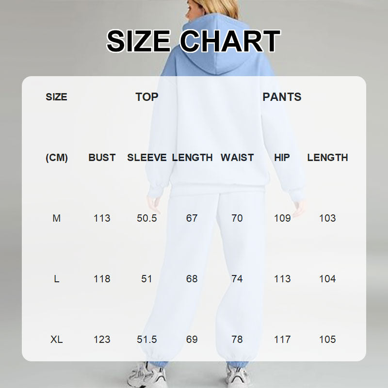 Casual Hooded Long-Sleeve Tops & Pants 2-Piece Set