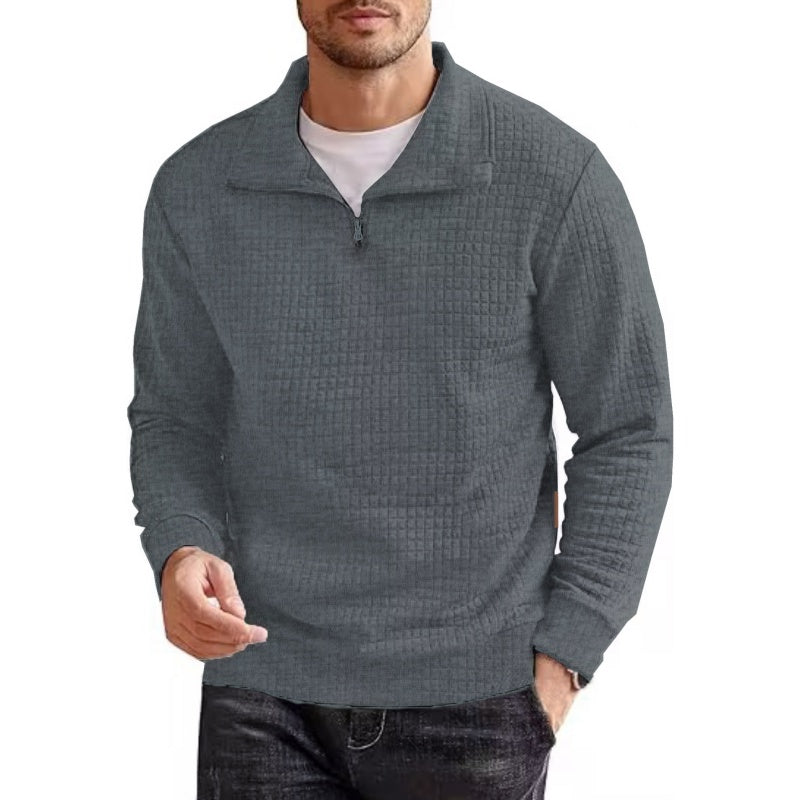 đNew for autumnâ¨Men's Long Sleeve Quarter Zip Pullover Sweater