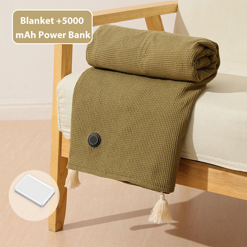 🎊Holiday Sale❄️Portable Soft Zipper Electric Heated Blanket Shawl☀️