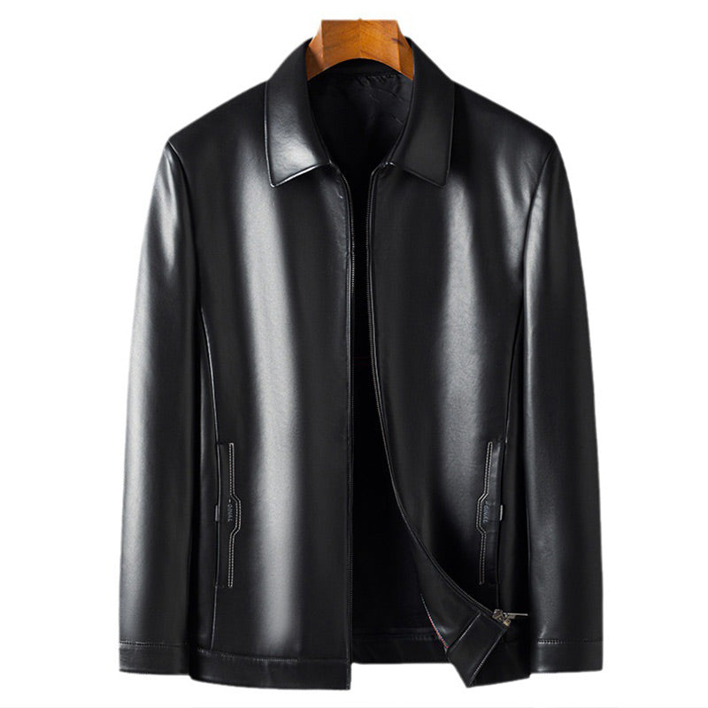 🎅Christmas Pre-sale(FREE SHIPPING)🎁Men's Classic PU Leather Jacket with Zipper Front