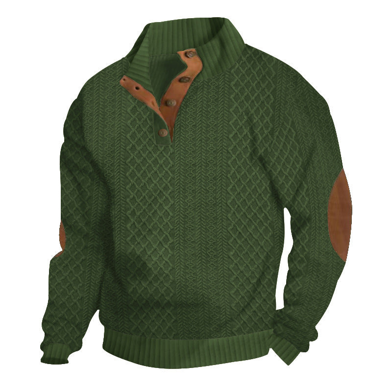 🎅Christmas Pre-sale(FREE SHIPPING)🎁Men's Casual Long Sleeve Pullover with Elbow Patches