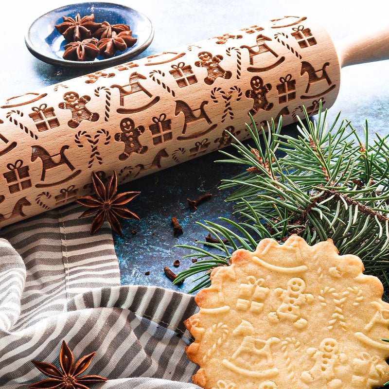 🎄Christmas Promotion 50% OFF🎅✨Christmas rolling pin🍪