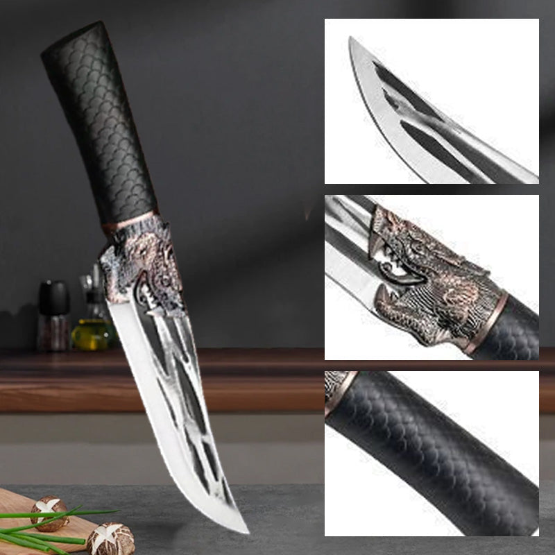 🔥2025 NEW SALES - 50% OFF🔥Bone-cutting Knife with Dragon Decoration and Scabbard