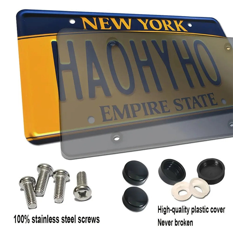 Privacy License Plate Cover Protector 2-Piece Set