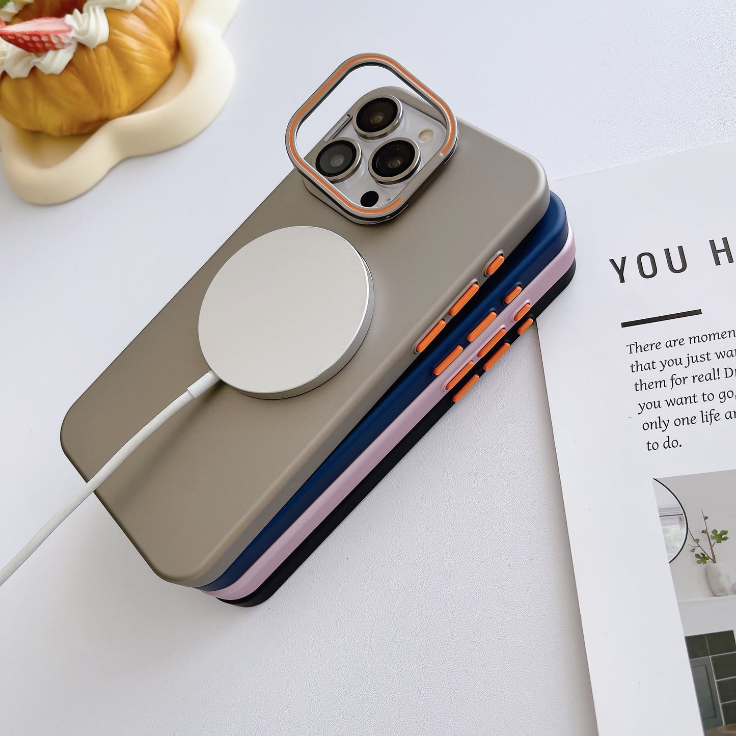 Wireless Charging Phone Case with Lens Film