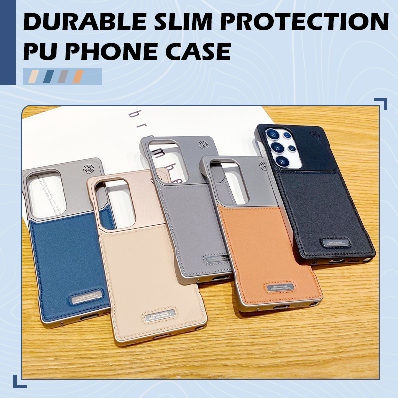 Funda para teléfono de PU con protección delgada y duradera