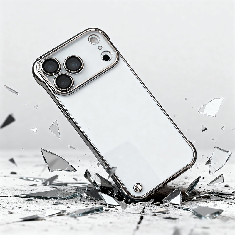 Custodia per telefono elettrolitico semitrasparente per iPhone serie 17