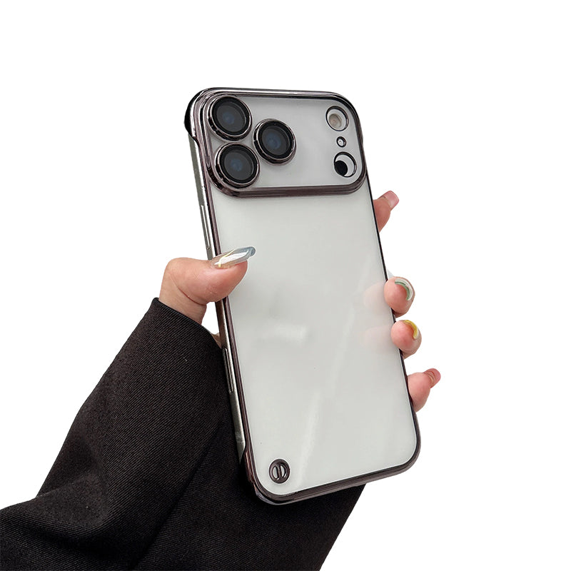 Custodia per telefono elettrolitico semitrasparente per iPhone serie 17