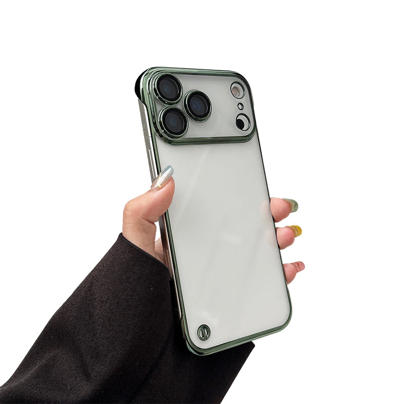 Custodia per telefono elettrolitico semitrasparente per iPhone serie 17