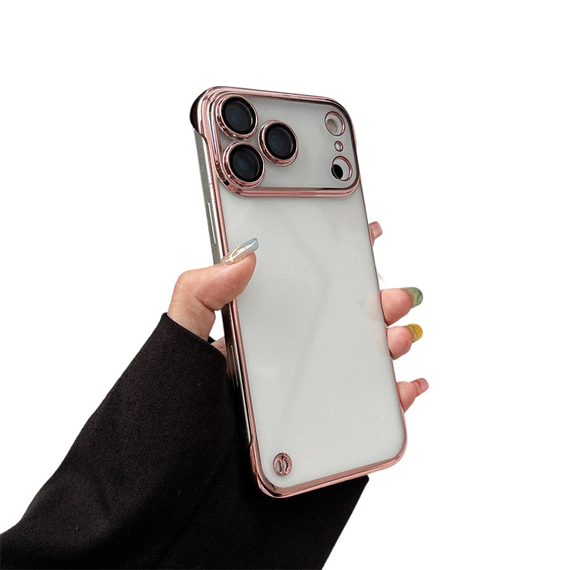 Custodia per telefono elettrolitico semitrasparente per iPhone serie 17