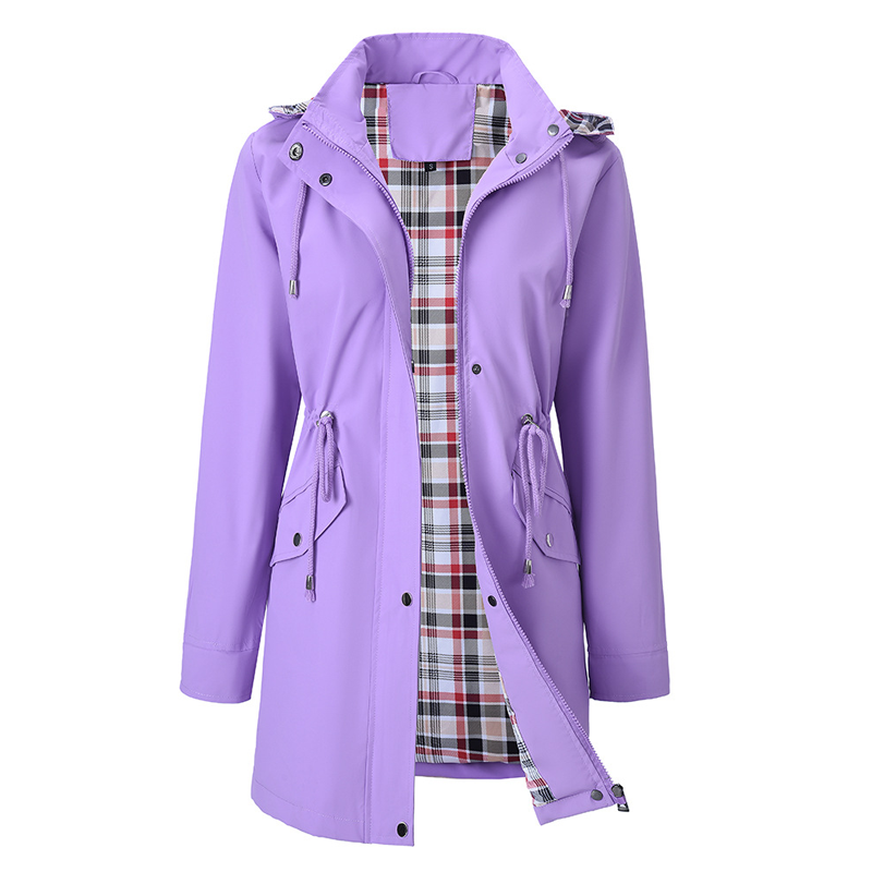Women Waterproof Long Hooded Trench Coats