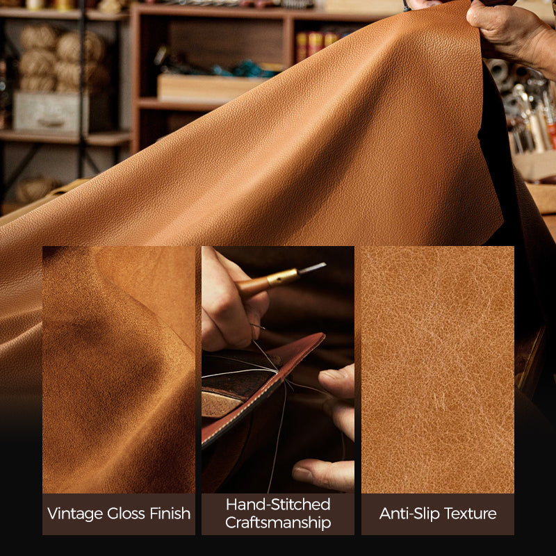Leather Exterior and Suede Interior Luxury Case Cover for Samsung Galaxy S23-S25 Series