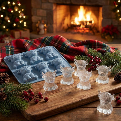 Mini Highland Cow Ice Cube Mold – Cute 3D Ice for Drinks, Parties & Gifts
