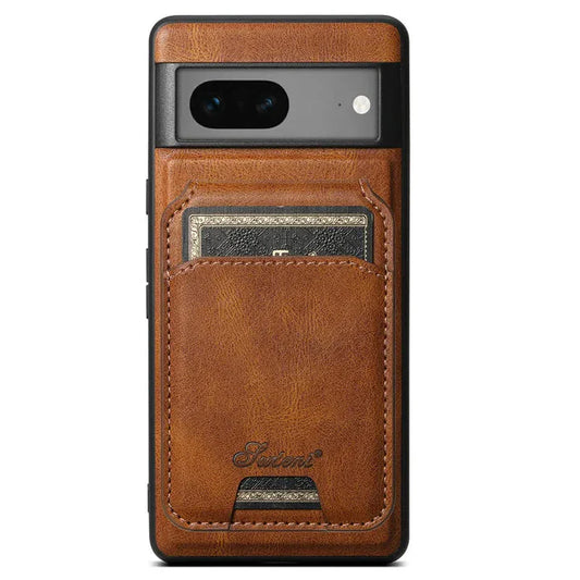 Custodia in pelle magnetica con portafoglio per la serie Google Pixel