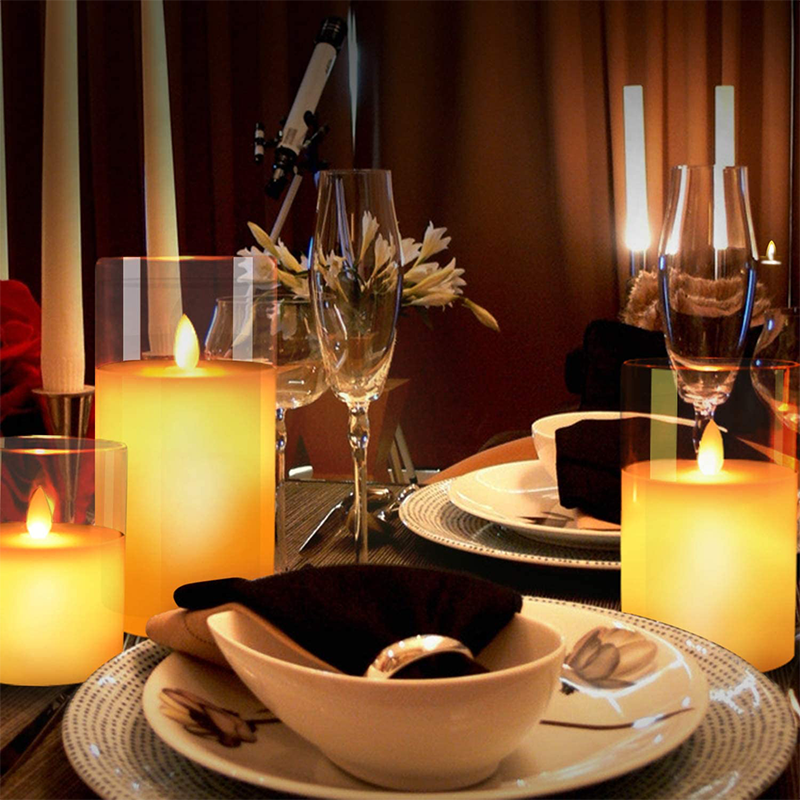 🎅Flickering Flameless Candles with Glass Holder🎅