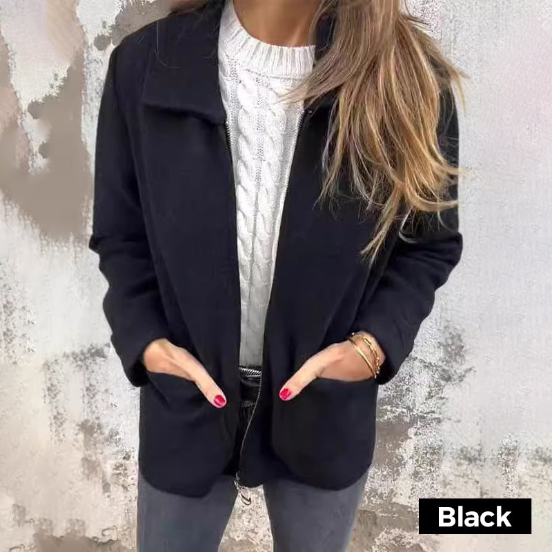🎁Hot-Sale:50% OFF🔥Women's Knitted Zipper Coat With Pockets