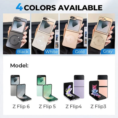 Electroplated Frosted Magnetic Cover for Samsung Galaxy Z Flip 3/4/5/6/7
