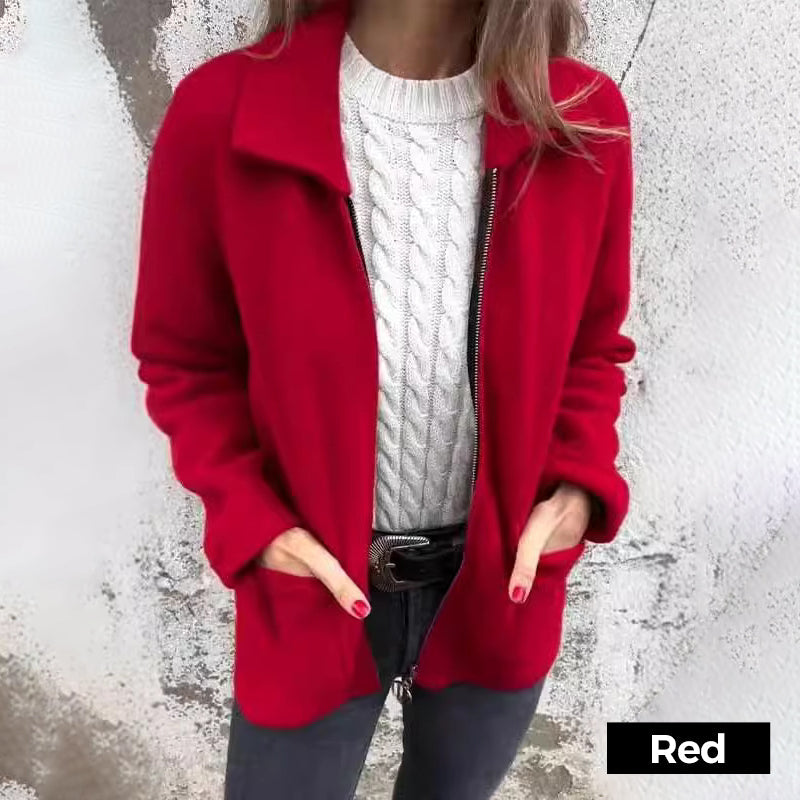 🎁Hot-Sale:50% OFF🔥Women's Knitted Zipper Coat With Pockets