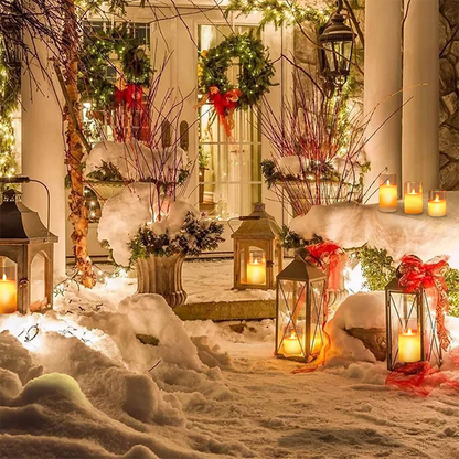 🎅Flickering Flameless Candles with Glass Holder🎅