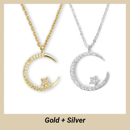 🔥FREE SHIPPING✨Bright Night: Moon Star Necklace🌙Gift For Women💕