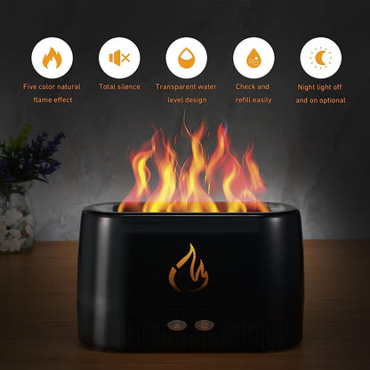 ❄️Relieves winter dryness☃️Aromatherapy Diffuser with Flame Light