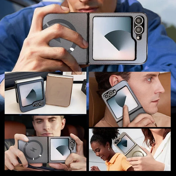 Electroplated Frosted Magnetic Cover for Samsung Galaxy Z Flip 3/4/5/6/7