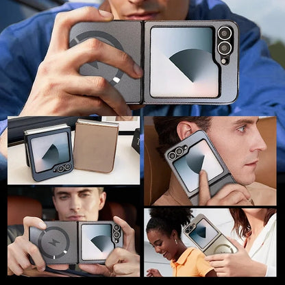 Electroplated Frosted Magnetic Cover for Samsung Galaxy Z Flip 3/4/5/6/7