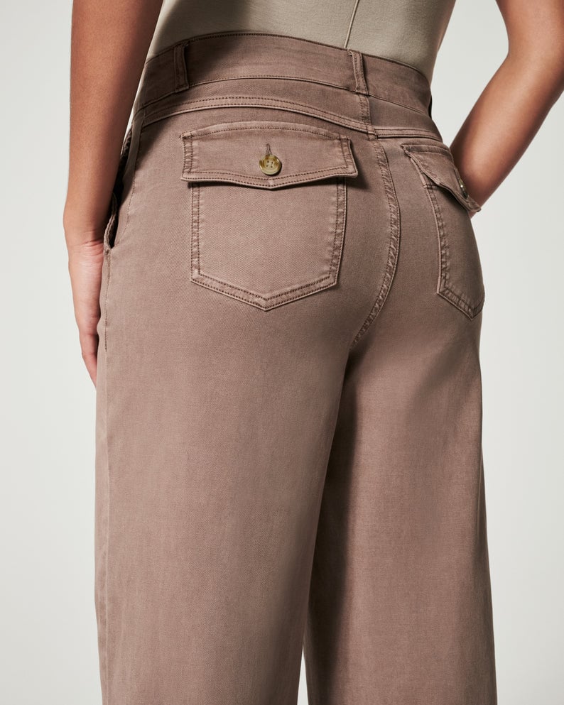🔥2024 HOT SALE🔥Stretch Twill Cropped Wide Leg Pants