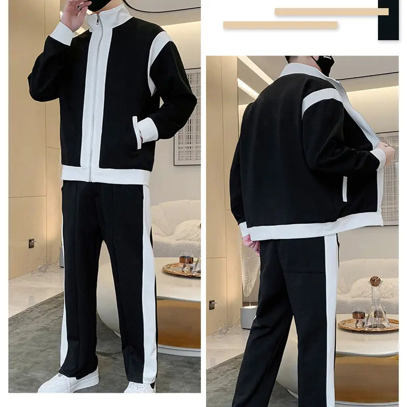 🎉Black Friday Series - Early Bird Price💖Men's Outfit Casual 2 Piece Contrast Sports Jogging Tracksuits Set