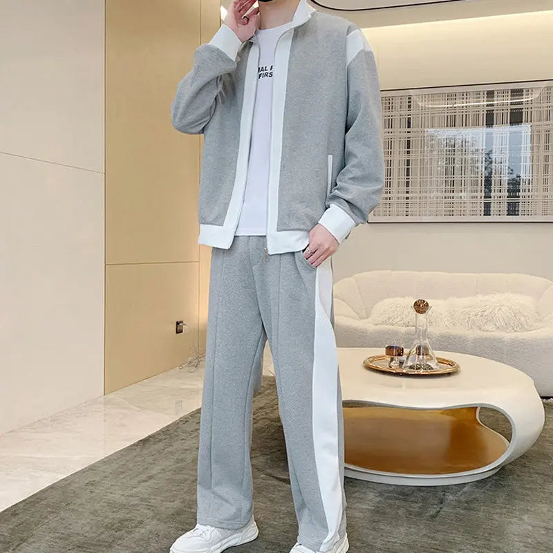 🎉Black Friday Series - Early Bird Price💖Men's Outfit Casual 2 Piece Contrast Sports Jogging Tracksuits Set