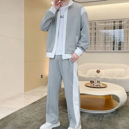 🎉Black Friday Series - Early Bird Price💖Men's Outfit Casual 2 Piece Contrast Sports Jogging Tracksuits Set