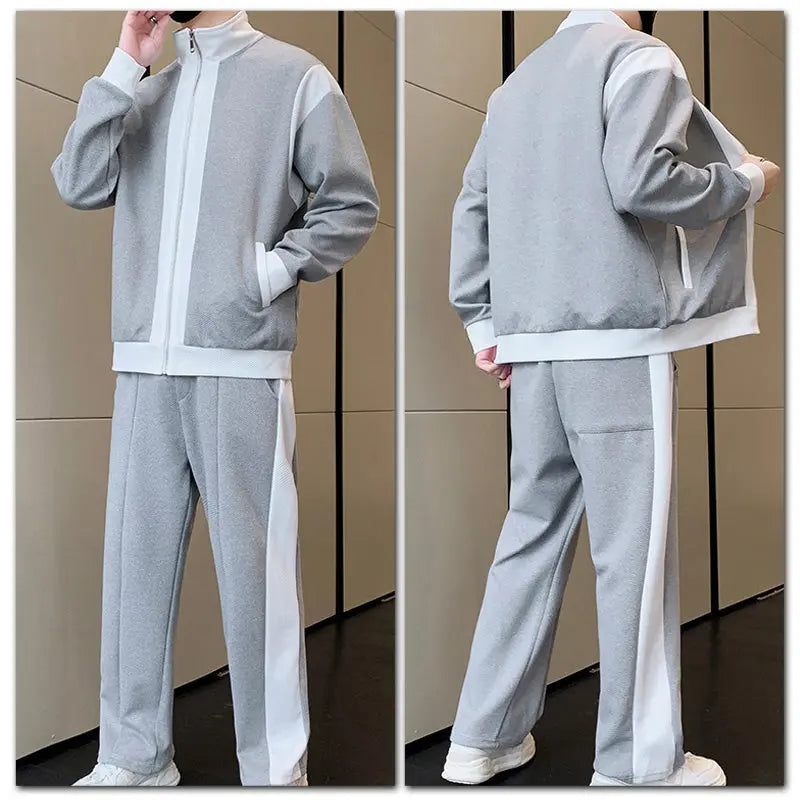 🎉Black Friday Series - Early Bird Price💖Men's Outfit Casual 2 Piece Contrast Sports Jogging Tracksuits Set