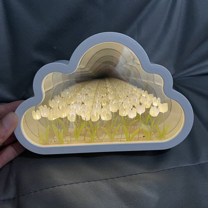 🎅Christmas Specials🎁Magic Cube DIY Tulip Mirror Light(Cloud Shapes)