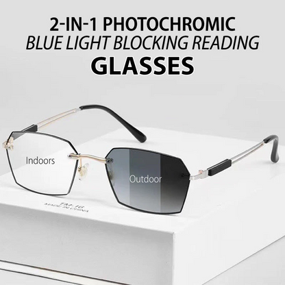 ✨Sapphire high hardness✨Anti blue progressive Far And Near Dual-Use Reading Glasses