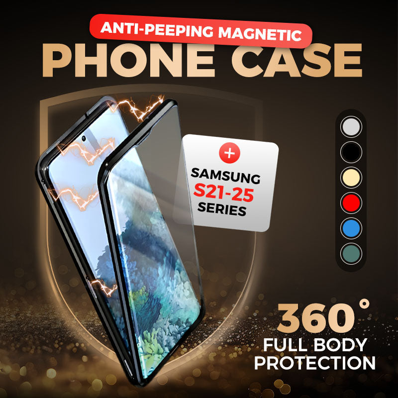 🔥Custodia magnetica anti-sbirciatina in vetro temperato bifacciale per telefono Samsung serie S25-21