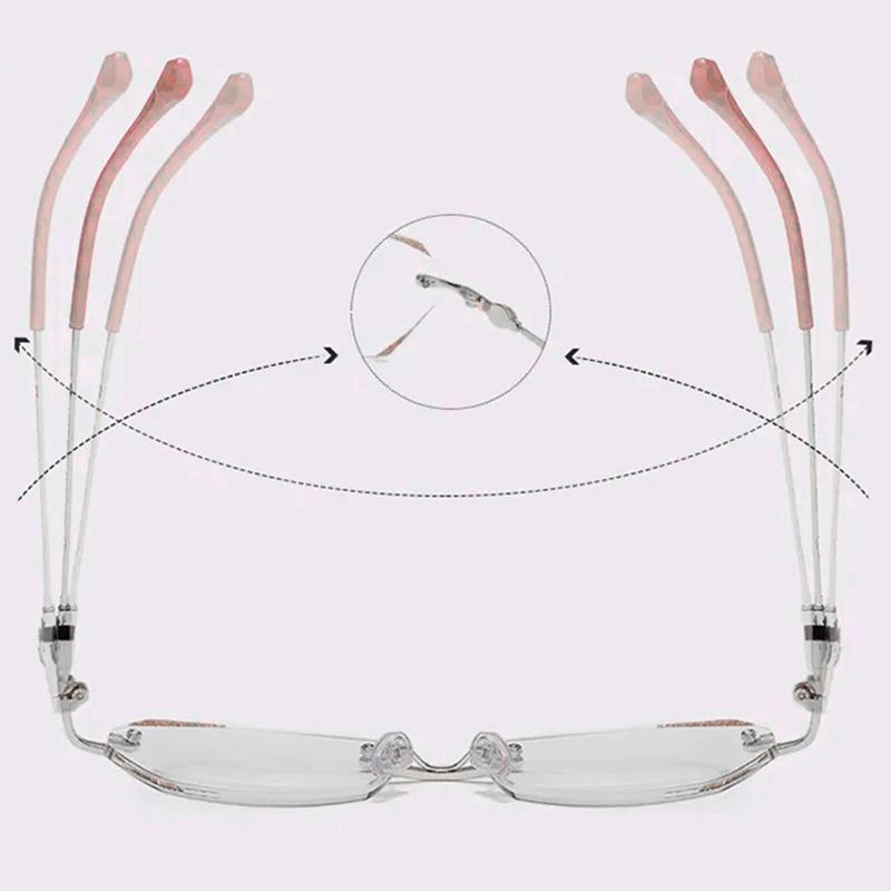 ⏰ Limited time [FREE SHIPPING]✨Pousbo® Fashion Anti-Blue Light Rimless Reading Glasses