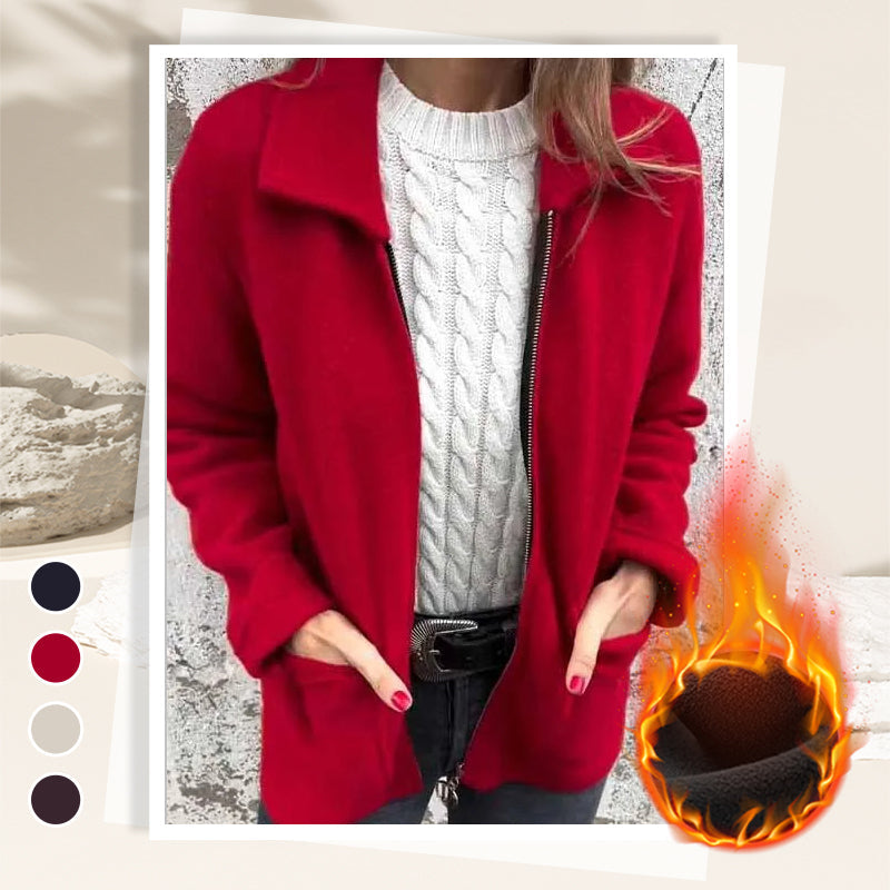 🎁Hot-Sale:50% OFF🔥Women's Knitted Zipper Coat With Pockets