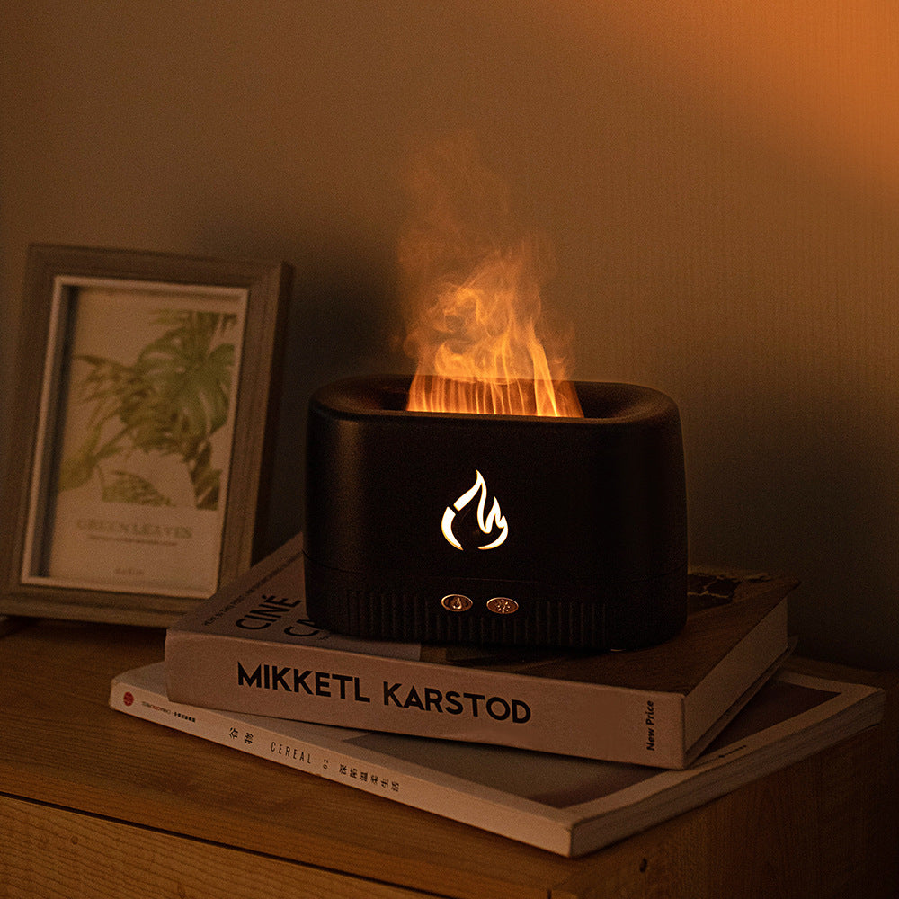 ❄️Relieves winter dryness☃️Aromatherapy Diffuser with Flame Light