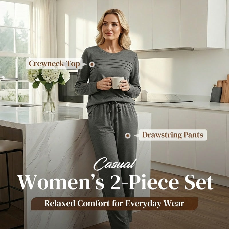 🥳💞 Over 45,000 sold 🔥 50% off 💥 Women's Casual Set: Top & Drawstring Pants 👕👖