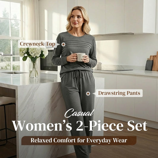 🥳💞 Over 45,000 sold 🔥 50% off 💥 Women's Casual Set: Top & Drawstring Pants 👕👖