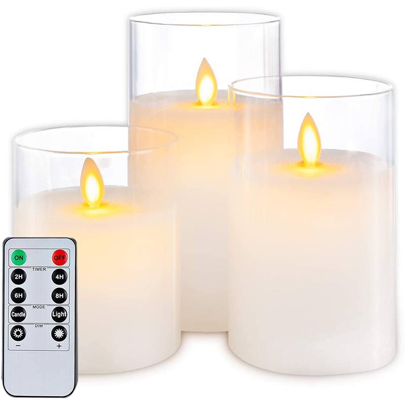 🎅Flickering Flameless Candles with Glass Holder🎅